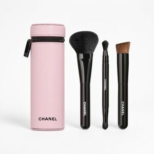 CHANEL Limited Edition Brush Set with Lavender Leather Case - 111 Ballerina NIB